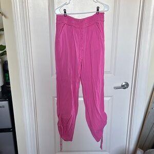 Boho Pink Linen Pants